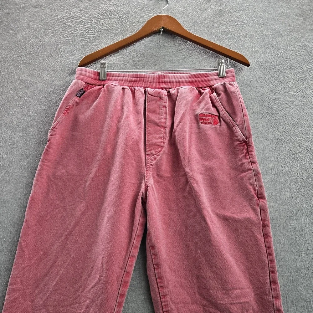 Crazy Shirts Men Pants M Pink Embroidered Joggers 29